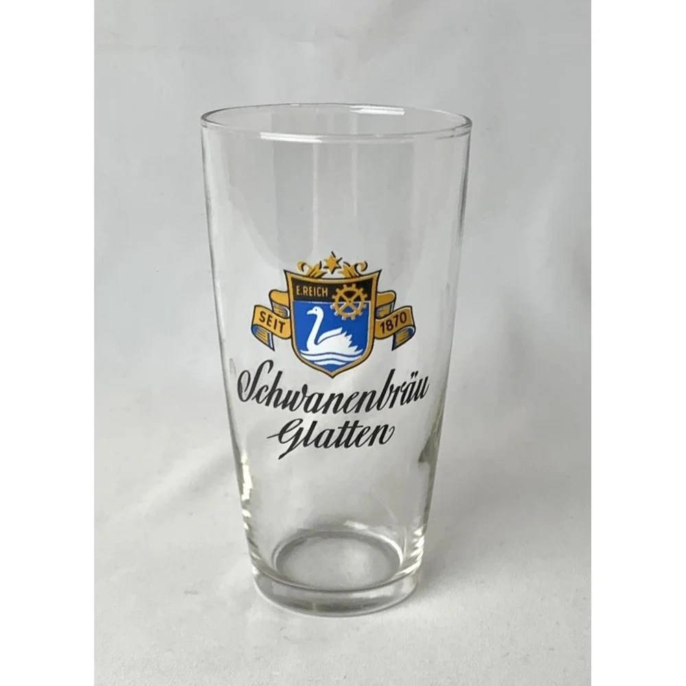 Schwanenbrau Glatten Beer Glass Germany‎ Souvenir Black Forest Reich